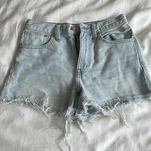 Madewell light denim shorts